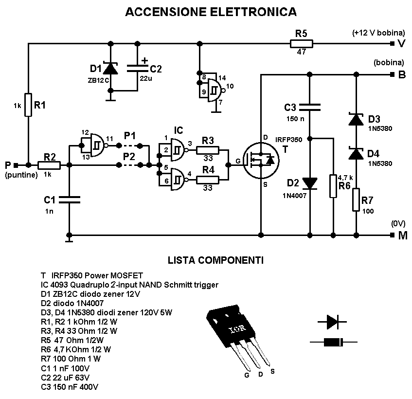 Schema elettrico panda 750
